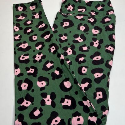 NEW LuLaRoe TC Leggings LEOPARD CHEETAH BLACK GREEN PINK Wild ANIMAL Sexy MEOW